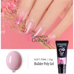 PolyGel UV/ LED pentru unghii false Mobray Fast Building Gel 15 ML - 01 Soft Pink